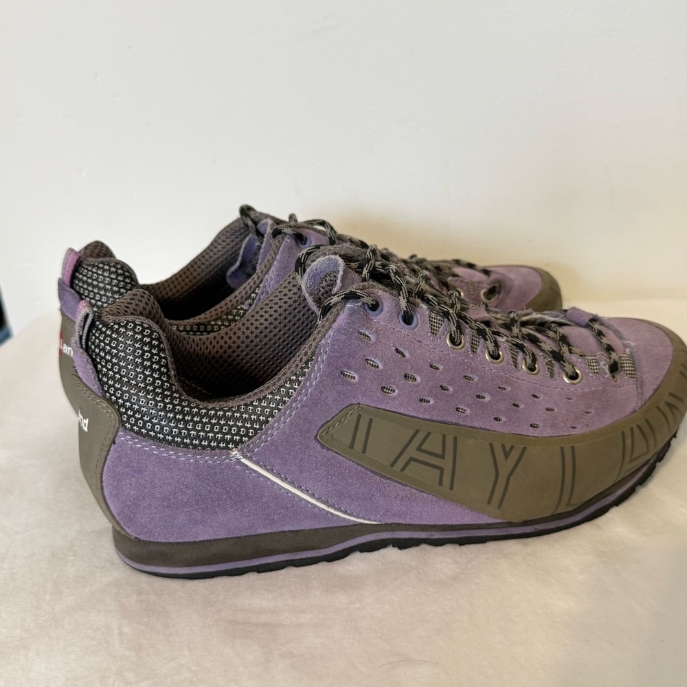 Kayland Comet Womenβs Approach Shoes Size 8.5W Purple Suede Vibram Sole Hiking